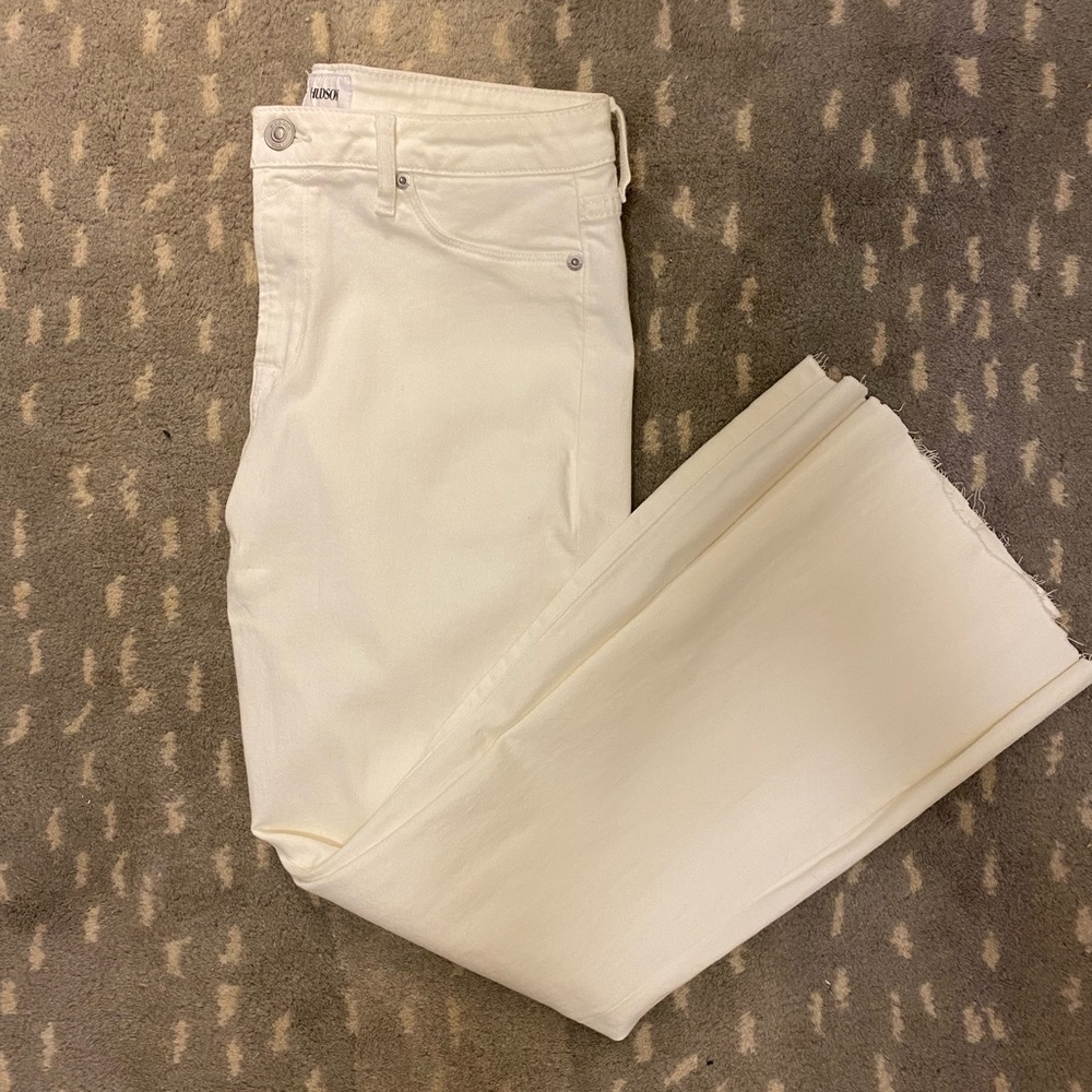 Hudson White Boot cut Jeans